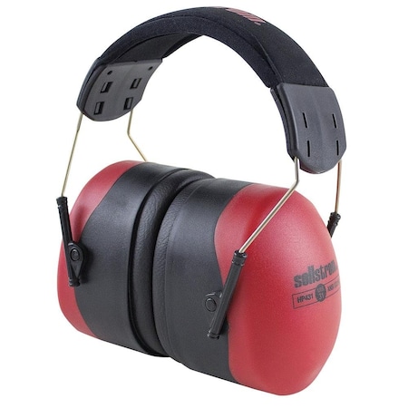 Sellstrom HP431 Over-the-Head Ear Muffs, 31 dB NRR, Black/Red S23406